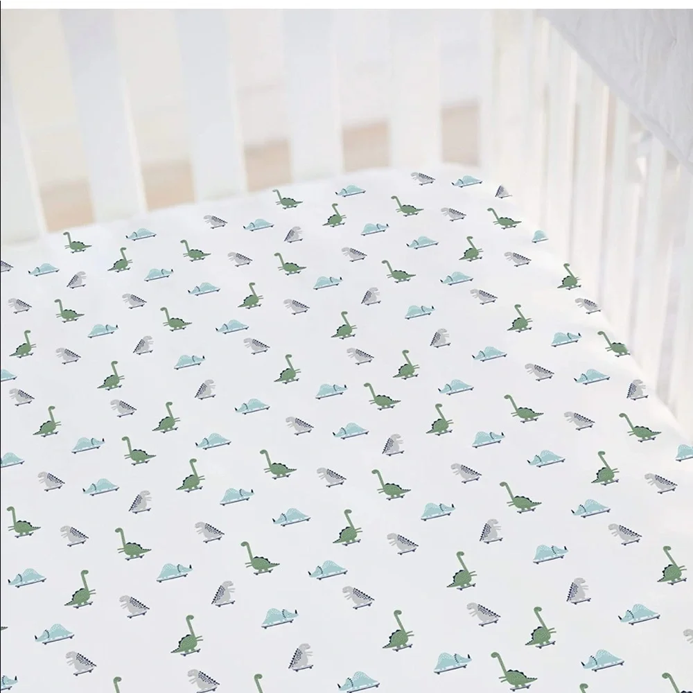 Hello Spud Dino Organic Crib Sheet